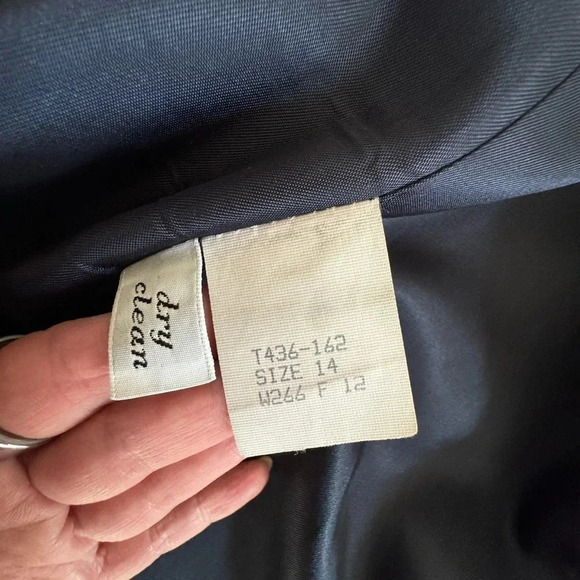 Pendleton 100% virgin wool blazer, navy blue size 14 - Picture 5 of 10